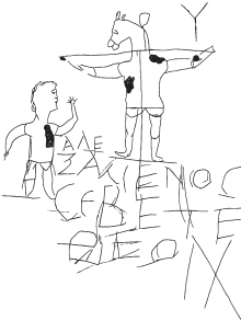 The first recorded image of Jesus was one of mocking.  "Alexamenos worships his god"